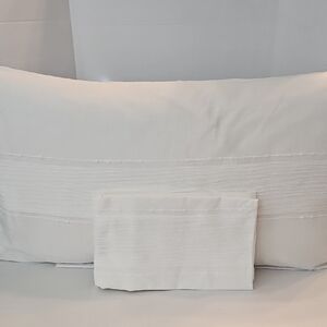 Hearth & Hand Ivory Sour Cream Texture Cotton Blend King Pillow Sham Set